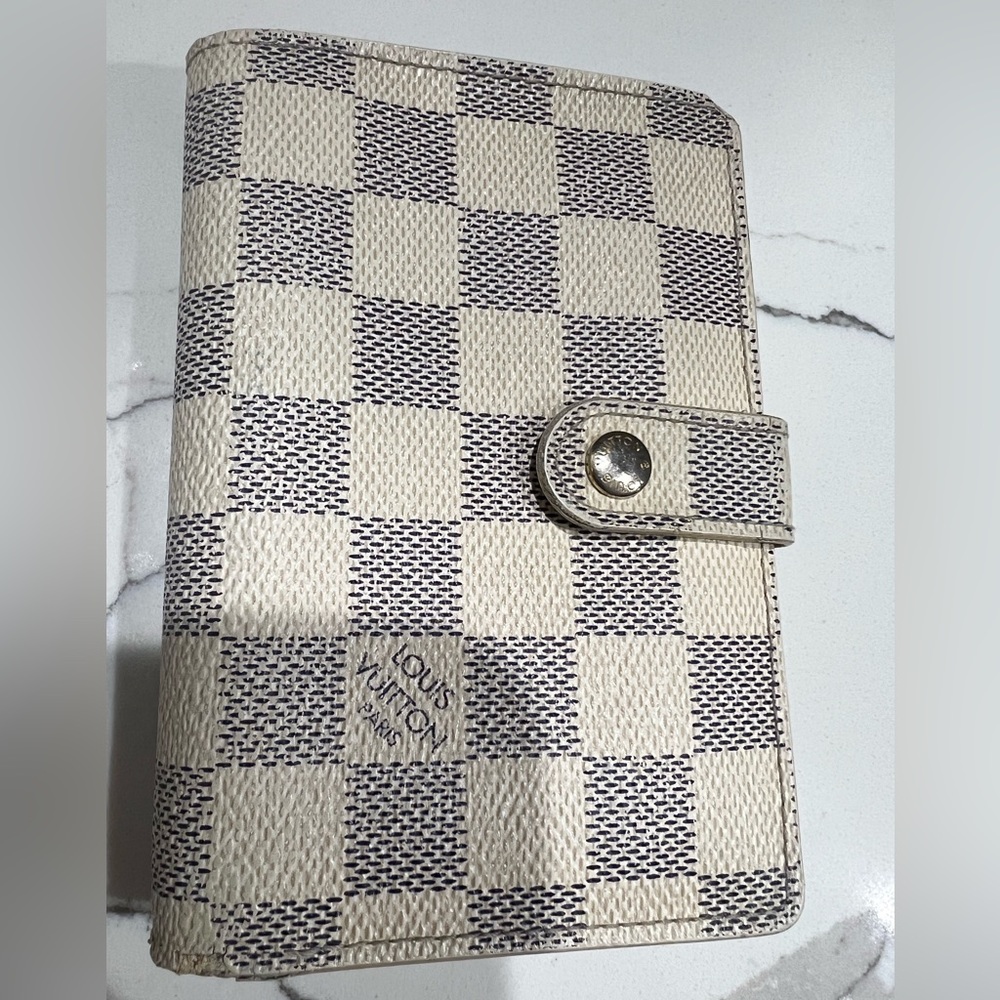 Louis Vuitton Damier Azur Canvas Port Feuille Vienoise French Purse wallet